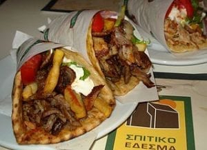 Traditional Food In Greece - Pita Gyros