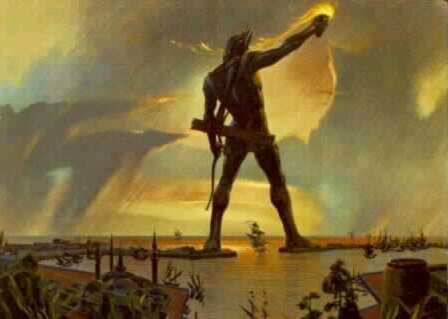 Painting Of The Colossus In Rhodes