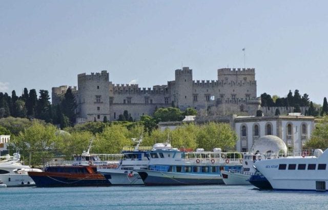 As Seen From Mandraki Harbor - The Palace Of The Grand Masters In Rhodes