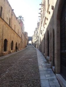 The Beautiful Street Of The Knights In Rhodes