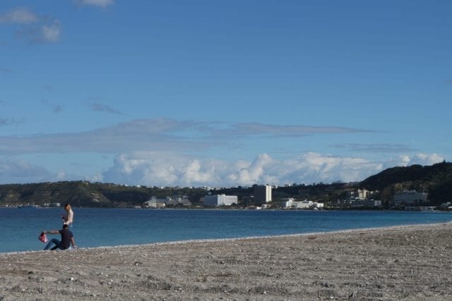 A Winter View Of Ixia In Rhodes From Ialysos Beach 