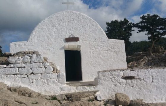 Entrance To The Chapel - Monolithos Castle In Rhodes