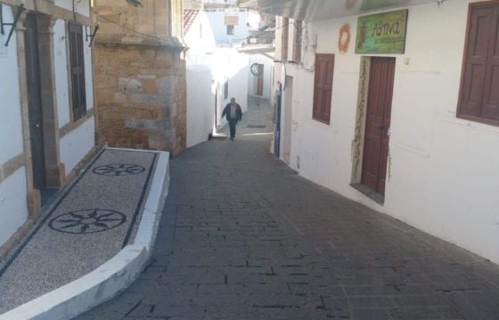 The Quiet Streets In Winter - Lindos Village In Rhodes