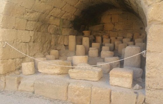 The Ancient Store Rooms - The Acropolis Of Lindos in Rhodes