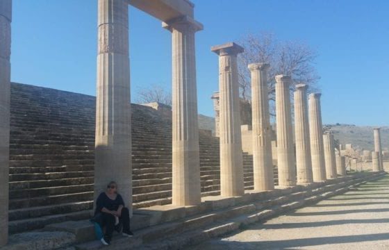 The Doric Columns - The Acropolis Of Lindos in Rhodes