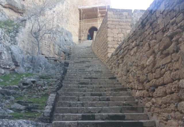 The Knights Steps - The Acropolis Of Lindos In Rhodes