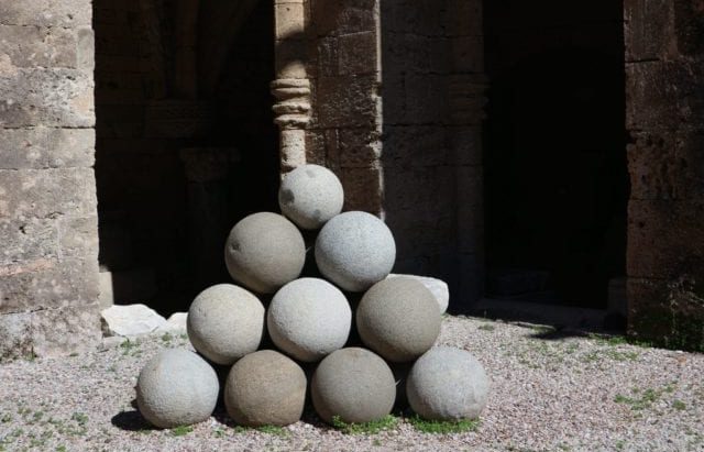 Turkish Cannon Balls - The Rhodes Archaeological Museum